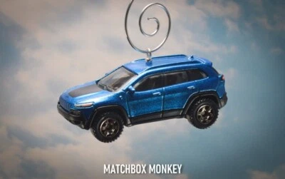 Blue Jeep Cherokee Trailhawk Christmas Tree Ornament Decor Sport Adorno SUV KL - Image 1 of 4