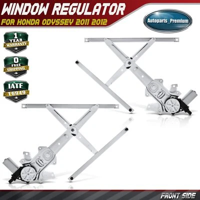 Regulador de ventana eléctrica delantero derecho y derecho 2 piezas con motor para Honda Odyssey 2011-2017 Foto 1 de 4
