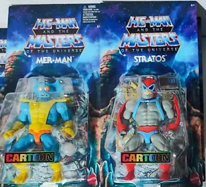 Mattel Masters of the Universe Origins Cartoon Collection Stratos + Mer-man - Foto 1 di 1