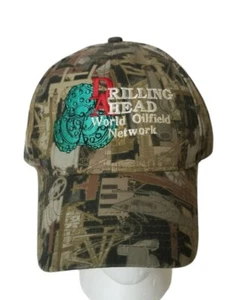 Drilling Ahead World Oilfield Network Camo Adjustable Cap Hat Kati Sportcap Mens - Picture 1 of 12