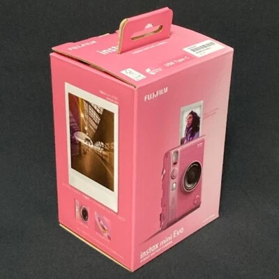 RARE NEW FUJIFILM instax mini Evo Pink Cheki Hybrid Instant Camera from Japan - Image 1 of 4