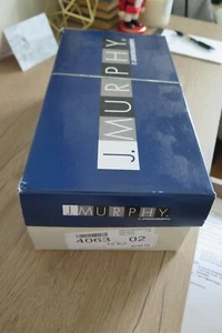 J. MURPHY JOHNSTON & MURPHY BLACK MEN'S DRESS SHOES BRAND NEW IN BOX 12 E2 - Picture 1 of 4