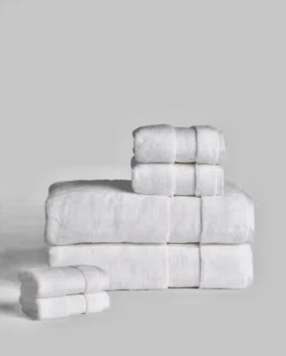 NWT QUINCE TURKISH CLASSIC BATH TOWEL BUNDLE WHITE 6 PIECE SET TOWELS - Image 1 of 4