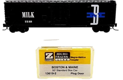 Z MTL 13619-2 50ft Std Box Car Plug Door Boston & Maine B&M #1919 - Image 1 of 4
