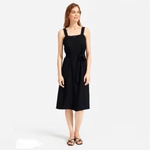 Vestido de picnic Everlane The Japanese GoWeave negro talla 00 cinturón sin mangas - Imagen 1 de 11
