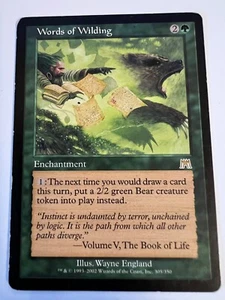 MTG Magic The Gathering Onslaught Words of Wilding Rare LP - Picture 1 of 2
