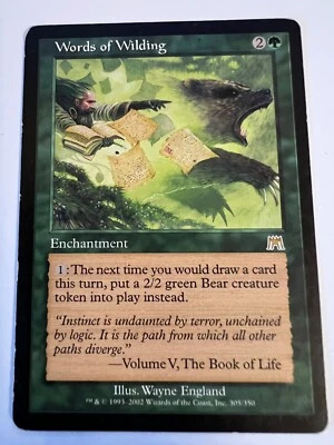 MTG Magic The Gathering Onslaught  Words of Wilding Rare LP - Image 1 of 2