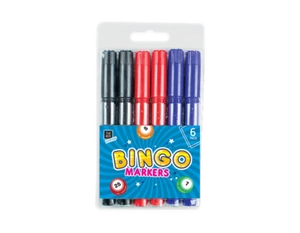 72 x Bingo Markers Dabbers Pens Coloured Set Black Felt Red Blue Tickets Game - Picture 1 of 3