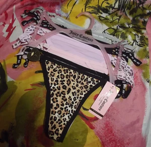 5 NEW JUICY COUTURE JC3127 5PKAT MF NO PANTY LINES STRING SIDES THONG PANTIES M - Picture 1 of 2