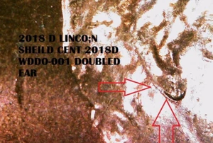 2018 D LINCOLN SHEILD CENT WITH THE DDO WDDO-001 DOUBLED EAR VARIETY - Picture 1 of 8