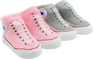 Converse Infant Booties 2 Pack Pink Grey 9002386-001 Sz 0-6 months - Picture 1 of 1