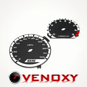 BMW R1200 GS 2004-2009 Gauge Faces MPH NEGRO - Imagen 1 de 1