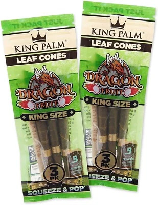 King Palm | King | Dragon Fruit | Palm Leaf Rolls | 2 paquetes de 3 cada uno = 6 rollos Foto 1 de 3