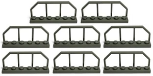 LEGO DARK GREY fence barrier 1x6 (pack of 8) police bars city road construction - Picture 1 of 2