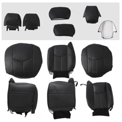 Juego completo de funda de asiento de vinilo para Chevy Silverado 1500 1999 2000-04 06 cabina extendida Foto 1 de 4