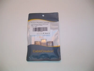 3-pack DisplayPort Male to HDMI Female HDMI 1.3 Versions Adapter Black CD0306 - Image 1 of 2