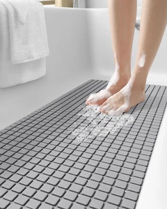 Bathtub Mat Non Slip, Extra Long 39X16, Suction Cups, Drain Holes, Machine Washa - Picture 1 of 12