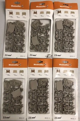 WEIDMULLER TERMINAL BLOCKS PACK 2.5mm AWG 26-12. 10 OFF WDU 2.5, 1 WAP & 2 ZEW  - Image 1 of 4