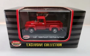 Modelo Power Minis HO 1956 camioneta pick-up Ford F-100 roja con estuche de exhibición #19231 nueva en caja - Imagen 1 de 3