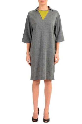 Abito Maison Margiela 4 lana grigio lavorato a maglia US S IT 40