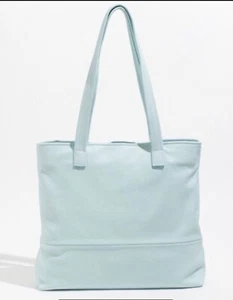 EUC Freshly Picked Carryall Tote Glacier Blue Soft Leather - Picture 1 of 12