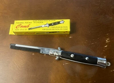 Switch Bladed Peine Plegable Bolsillo Peine Moda Accesorio Steampunk Novedad ¡NUEVO!! Foto 1 de 2