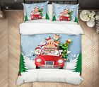 3D Car B1566 Christmas Xmas Bed Pillowcases Quilt Duvet Cover Queen King Amy