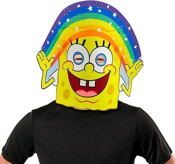 Spongebob Rainbow Meme - Foam Mask - Bild 1 von 1
