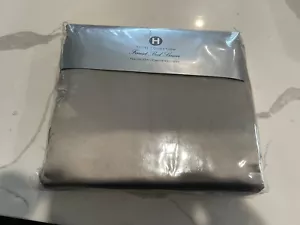 HOTEL COLLECTION SILKEN CHARCOAL QUEEN DUVET COVER MSRP $720 - Brand New - Picture 1 of 8