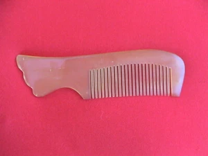 5.13" FINE TOOTHED OX HORN COMB with HANDLE - FOR NORMAL/FINE HAIR! - Picture 1 of 1