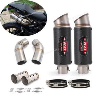 Tubo medio de escape silenciador carbono deslizable para Ducati Monster 696 695 795 796 1100 Foto 1 de 4