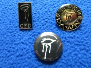 LINSNER DAWN SIRIUS PROMO BUTTON,DAWN 10TH ANNIVERSARY, CHURCH DAWN FAN PIN RARE - Picture 1 of 2