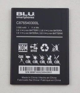 OEM BLU C876540300L 3000mAh 11.4Wh Battery Replacement for BLU G33 G0890UU - Picture 1 of 3