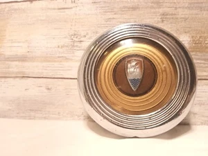 1946-48 Plymouth Special Horn Button Gold/Amber & Chrome Bezel 1115946 OEM - Bild 1 von 15