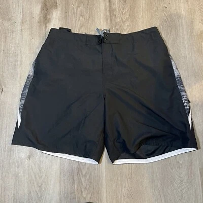 Nike Men's Board Shorts Trunks XXL Swimwear Geometric Mens Black Gray - Image 1 of 4