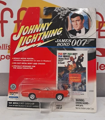 JOHNNY LIGHTNING 1/64 69 MERCURY COUGAR  SERIE JAMES BOND 007 - Immagine 1 di 2