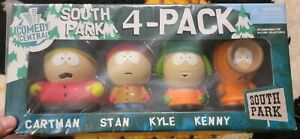 South Park 4 Pack Cartman Stan Kyle Kenny 4.5" Comedy Central Mirage Figures NIB