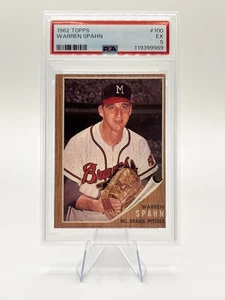 1962 Topps - Warren Spahn #100 PSA 5 - Picture 1 of 2