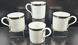 4) Wedgwood Whitfield Mugs Set Vintage Embassy Elegant Gold Trim Coffee Cups Lot - Picture 1 of 24