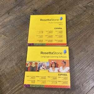 Rosetta Stone Spanish Espanol Level 1-5 Set 6 DISC & audio companion MP3 - Picture 1 of 5