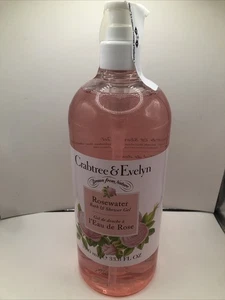 Crabtree & Evelyn Rosewater Bath & Shower Gel Jumbo 33.8 Fl. Oz. Bottle - Picture 1 of 6