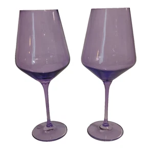 2er Set Estelle Lavendel Lila Weinkelche 9,5" Polen - Bild 1 von 6