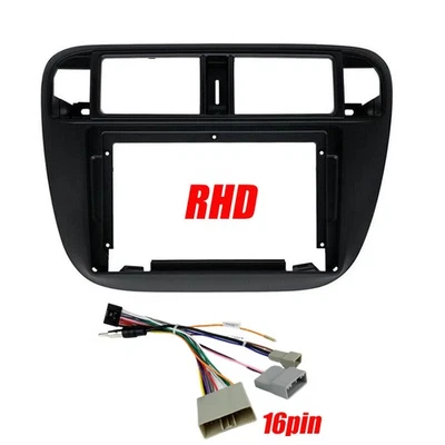 9''Car Radio Stereo Fascia Frame Panel Black For Honda Civic EJ/EK/EM 1995-2001 - Image 1 of 4