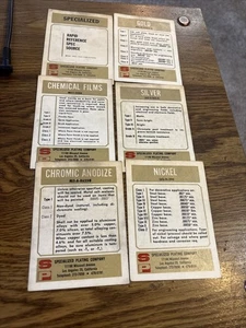 Specialized Plating Company Set of 15 metals info Cards 1967 - Picture 1 of 6