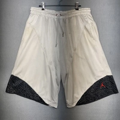 Шорты мужские Jordan большие кремовые баскетбольные со слоновьим принтом спортивные для тренировок в тренажерном зале - Изображение 1 из 4