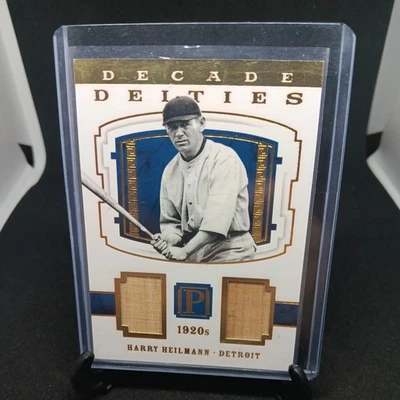 2016 Panini Pantheon Harry Heilmann Gold Decade of Delties Bat Relic SSP /10  - Image 1 of 2