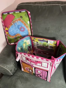 Barbie ZipBin Puppe Traumhaus Spielzeug faltbar Klappbox Reißverschluss Puppenhaus - Bild 1 von 17