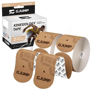 Kinesiology Tape, 40 Count Precut Strips 2 Rolls, Cotton Elastic Athletic Tape - Picture 1 of 7