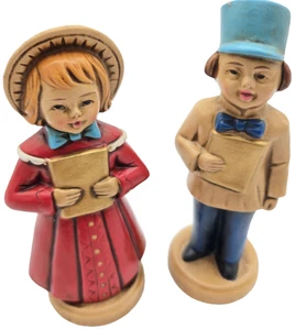 Vintage Weihnachtslieder Figuren 50er Jahre Junge & Mädchen Fina A Qualität Japan - Bild 1 von 11