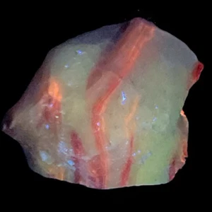 Amberina Clear Layered Art Glass Cullet Glowing Manganese Slag Glass #5GM142 - Picture 1 of 8